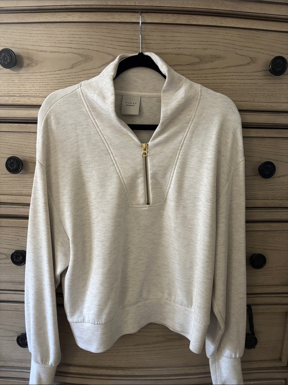 Varley Davidson Half-Zip Pullover Sweater - Heather Cream